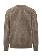 DROLE DE MONSIEUR - Drole de Monsieur Cardigan a Righe con Logo - Verde - LIDIASHOPPING® - Official Website