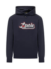 DROLE DE MONSIEUR - Drole de Monsieur Blue Hoodie with Embroidered Logo - Blue - LIDIASHOPPING® - Official Website