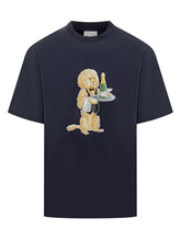 DROLE DE MONSIEUR - Drole de Monsieur Blue Dog Waiter T-shirt - Blue - LIDIASHOPPING® - Official Website