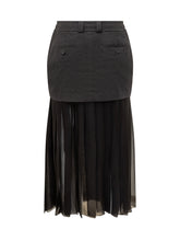 DOLCE & GABBANA - Dolce & Gabbana Skirt with Chiffon Inserts - Black - LIDIASHOPPING® - Official Website