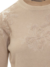 EXTERIOR - Exterior Beige Sweater with Lace Embroidery - Beige | Lidia Shopping ® | Official Website