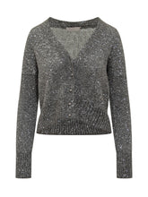 EXTERIOR - Cardigan Exterior in Maglia Lurex - Grigio | Lidia Shopping ® | Official Website