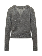 EXTERIOR - Cardigan Exterior in Maglia Lurex - Grigio | Lidia Shopping ® | Official Website