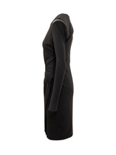 VERSACE - Versace Black Draped Dress with Deep Neckline - Black - LIDIASHOPPING® - Official Website