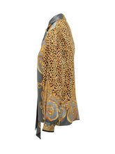 VERSACE - Versace Silk Shirt with Baroque and Animal Print - Multicolor - LIDIASHOPPING® - Official Website