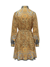 VERSACE - Versace Silk Mini Dress with Baroque Animalier Print - Multicolor - LIDIASHOPPING® - Official Website