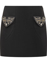 VERSACE - Versace Mini Skirt with Jewel Pockets - Black - LIDIASHOPPING® - Official Website