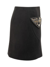 VERSACE - Versace Mini Skirt with Jewel Pockets - Black - LIDIASHOPPING® - Official Website