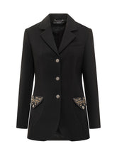 VERSACE - Versace Blazer with Jewel Details - Black - LIDIASHOPPING® - Official Website