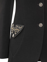 VERSACE - Versace Blazer with Jewel Details - Black - LIDIASHOPPING® - Official Website