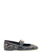 VERSACE - Versace Ballerina con Borchie - Nero - LIDIASHOPPING® - Official Website