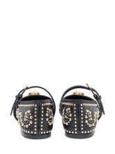 VERSACE - Versace Ballerina con Borchie - Nero - LIDIASHOPPING® - Official Website