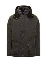BARBOUR - Barbour Giacca Verde Cerata con Colletto in Velluto - Marrone | Lidia Shopping ® | Official Website