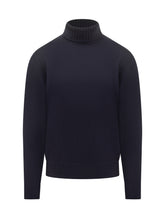 FILIPPO DE LAURENTIIS - Filippo De Laurentiis Dark Blue Wool Turtleneck - Blue - LIDIASHOPPING® - Official Website