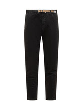 WHITESAND - Trousers with Contrast Belt Whitesand - Black | Lidia Shopping ® | Official Website