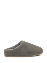 UGG - UGG Pantofole in Suede Grigio con Interno in Shearling - Verde | Lidia Shopping | Official Website