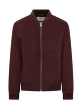 AMARANTO - Amaranto Wool Bomber Jacket with Zip - Red | Lidia Shopping ® | Official Website
