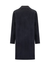 AMARANTO - Amaranto Cappotto Blu in Lana con Bottoni - Blu | Lidia Shopping ® | Official Website