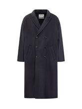 AMARANTO - Amaranto Cappotto Doppiopetto Blu in Lana - Blu | Lidia Shopping ® | Official Website