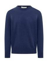 AMARANTO - Amaranto Blue Wool Crew Neck Sweater - Blue | Lidia Shopping ® | Official Website