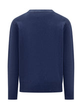 AMARANTO - Amaranto Blue Wool Crew Neck Sweater - Blue | Lidia Shopping ® | Official Website