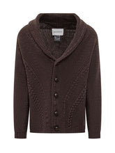 AMARANTO - Amaranto Brown Cable Knit Cardigan with Buttons - Brown - LIDIASHOPPING® - Official Website
