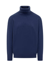 AMARANTO - Amaranto Blue Wool Turtleneck - Blue | Lidia Shopping ® | Official Website