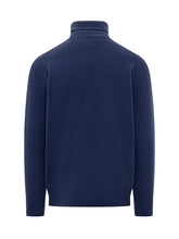 AMARANTO - Amaranto Blue Wool Turtleneck - Blue | Lidia Shopping ® | Official Website