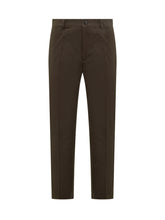 BURBERRY - Burberry Pantaloni Slim Fit in Cotone Stretch - Marrone - LIDIASHOPPING® - Official Website