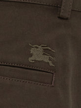 BURBERRY - Burberry Pantaloni Slim Fit in Cotone Stretch - Marrone - LIDIASHOPPING® - Official Website