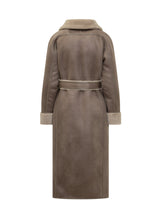 URBANCODE - Urban Code Cappotto Lungo in Shearling - Beige | Lidia Shopping ® | Official Website
