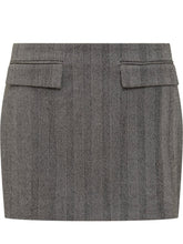 FERRAGAMO - Ferragamo Minigonna in Lana Grigia - Grigio | Lidia Shopping ® | Official Website