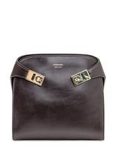FERRAGAMO - Ferragamo Borsa a Mano in Pelle Marrone con Fibbia Oro - Marrone | Lidia Shopping ® | Official Website