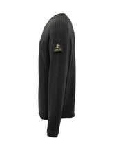 PREMIATA - Premiata Black Knit Sweater with Logo Patch on Sleeve - Black - LIDIASHOPPING® - Official Website