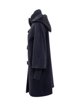 CINZIA ROCCA - Cinzia Rocca Coat with Toggles and Knit Collar - Blue | Lidia Shopping ® | Official Website