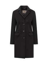 CINZIA ROCCA LORO PIANA - Cinzia Rocca Classic Coat with Lapel - Black | Lidia Shopping ® | Official Website