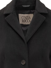 CINZIA ROCCA LORO PIANA - Cinzia Rocca Classic Coat with Lapel - Black | Lidia Shopping ® | Official Website