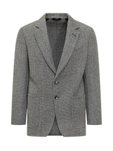 TOM FORD - Giacca Grigia in Lana con Motivo Chevron Tom Ford - Nero | Lidia Shopping ® | Official Website