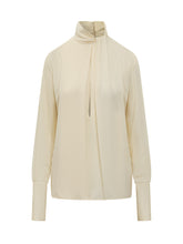 TOM FORD - Tom Ford Blouse with Bow and High Neck - White - LIDIASHOPPING® - Official Website