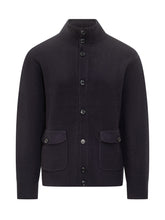 BALLANTYNE - Cardigan Ballantyne in Lana Blu con Tasche - Blu - LIDIASHOPPING® - Official Website