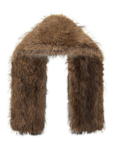 GANNI - Ganni Faux Fur Scarf - Brown - LIDIASHOPPING® - Official Website