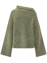 GANNI - Ganni Sweater with Shoulder Buttons - Green - LIDIASHOPPING® - Official Website
