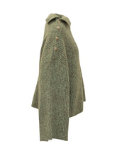 GANNI - Ganni Sweater with Shoulder Buttons - Green - LIDIASHOPPING® - Official Website