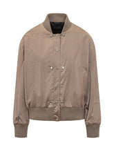 BOSS - Bomber in Misto Lana con Inserti in Raso Boss - Beige - LIDIASHOPPING® - Official Website