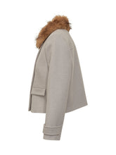 BA&SH - Short Jacket with Faux Fur Collar Ba&sh - Beige - LIDIASHOPPING® - Official Website