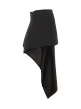 COURREGES - Courrèges Gonna Mini Asimmetrica Nera - Nero - LIDIASHOPPING® - Official Website