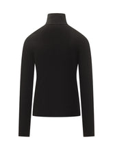 COURREGES - Courrèges Ribbed Turtleneck with Side Buttons - Black - LIDIASHOPPING® - Official Website