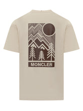 MONCLER GRENOBLE - Moncler Grenoble T-Shirt con Taschino Logo Sabbia - Bianco | Lidia Shopping ® | Official Website