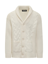 ALBARENA - Cream Cable-Knit Cardigan Albarena - White | Lidia Shopping ® | Official Website