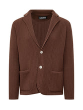 ALBARENA - Giacca Albarena in Maglia con Motivo Spigato - Marrone | Lidia Shopping ® | Official Website